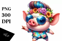 funny Baby Pig Dancing PNG Product Image 3