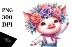 funny Baby Pig Dancing PNG Product Image 3