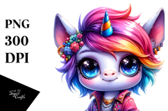 Cute Baby Unicorn PNG Product Image 1