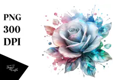 Rose with Small Golden Insertions, Transparent PNG Product Image 1