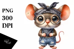 Baby Mouse Big Eyes Bandana Clipart Product Image 3