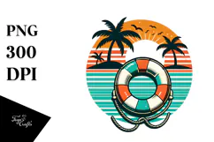 Retro Tropical Beachbuoy, 20 oz Tumbler Product Image 1