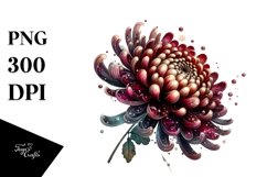 Detailed Glossy Chrysanthemum | Clipart Product Image 1