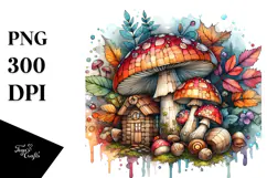 Wooden Stained Mushroom PNG Product Image 1