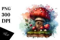 Wooden Stained Mushroom PNG Product Image 1