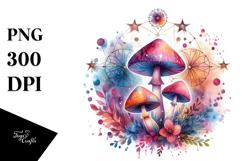 Magical Celestial Astral Mushroom Clipart Product Image 1