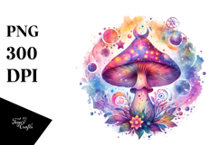 Magical Celestial Astral Mushroom Clipart Product Image 1