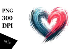 Simple Paintbrush Style Heart, Transparent PNG Product Image 1
