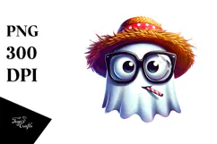 Funny Goofy Ghost with Party Hat PNG Product Image 1