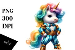 Colorful Baby Unicorn in Balboa Dancer&#039;s Attire PNG Product Image 3