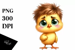 Funny Baby Chick Standing with Confused Goofy Smile Product Image 1