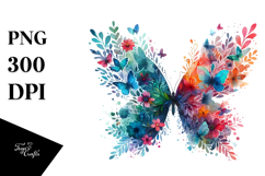 Butterfly Silhouette, Elegant PNG Product Image 1