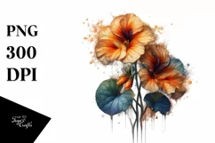Nasturtium Detailed | Sublimation Clipart Product Image 3
