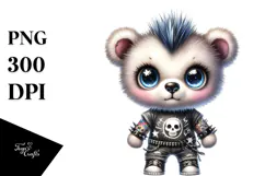 Cute Baby Bear Watercolor PNG Product Image 1