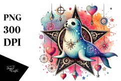 Adorned Seal on Star PNG Product Image 1