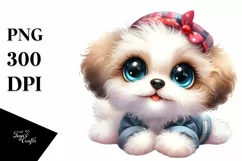 Baby Bichpoo with Big Eyes | Sublimation | Clipart Product Image 1