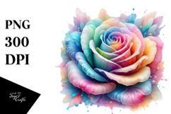 Vibrant Rose -like Watercolor PNG Product Image 1