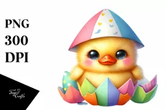 Vibrant Cute Baby Duck Paper Helmet Clipart Product Image 1