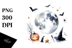 Halloween Simplistic Moon PNG Product Image 1