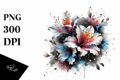 Metalic Azalea Watercolor Splash | Sublimation Clipart Product Image 3