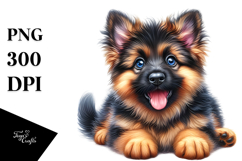 Cute Baby German Shepherd PNG Product Image 1