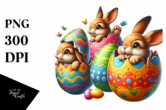 Watercolor Colorful Easter Clipart |T-shirt, Mug, Tumbler Product Image 1