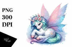 Fairy Unicorn with Wings, PNG Product Image 1