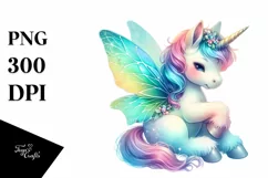 Fairy Unicorn with Wings, PNG Product Image 3
