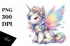 Fairy Unicorn with Wings, PNG Product Image 1