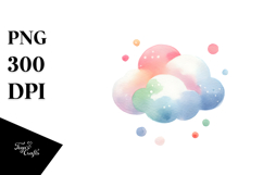 Simple Whimsical Cloud PNG Product Image 1