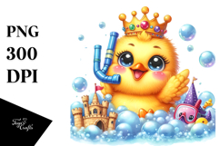 Cute Baby Chicken Castle PNG Product Image 1