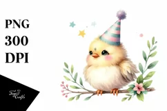 Baby Bird with Party Hat, Transparent PNG Product Image 3