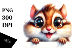 Enthusiastic Chipmunk Clipart Product Image 1