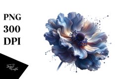 Shiny Anemone Watercolor Splash | Sublimation Clipart Product Image 3
