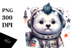 Cool Polar Bear in Space PNG Product Image 1