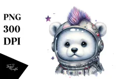 Cute Energetic Baby Polar Bear PNG Product Image 1