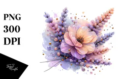 Vibrant Lavender -like Watercolor PNG Product Image 1