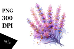 Vibrant Lavender -like Watercolor PNG Product Image 1