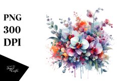 colorful Orchid Abstract | Sublimation | Clipart Product Image 3