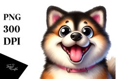 Cute Funny Akita Watercolor | Sublimation Clipart Product Image 3