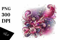 Colorful Magenta Glittery Foil | Sublimation Clipart Product Image 1