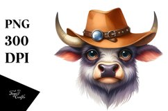 Funny Bull Portrait Hat Clipart Product Image 3