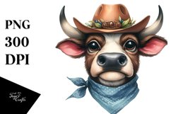 Funny Bull Portrait Hat Clipart Product Image 3