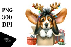 Expressive Baby Basset Hound with Crazy Haircut, PNG Product Image 3