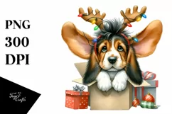 Expressive Baby Basset Hound with Crazy Haircut, PNG Product Image 3