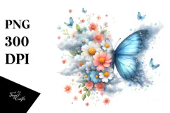 Butterfly made of Splashes, Transparent PNG Product Image 1