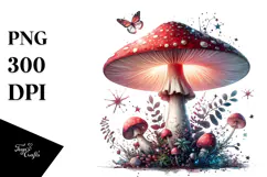 Glossy Magical Mushroom PNG Product Image 1