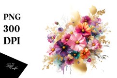 Vibrant Abstract Bouquet with Vibrant Cosmos and Splash | Product Image 1