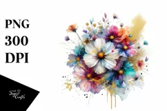 Vibrant Abstract Bouquet with Vibrant Cosmos and Splash | Product Image 3