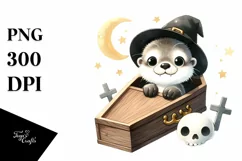 Cute Baby Otter for Halloween PNG Product Image 3